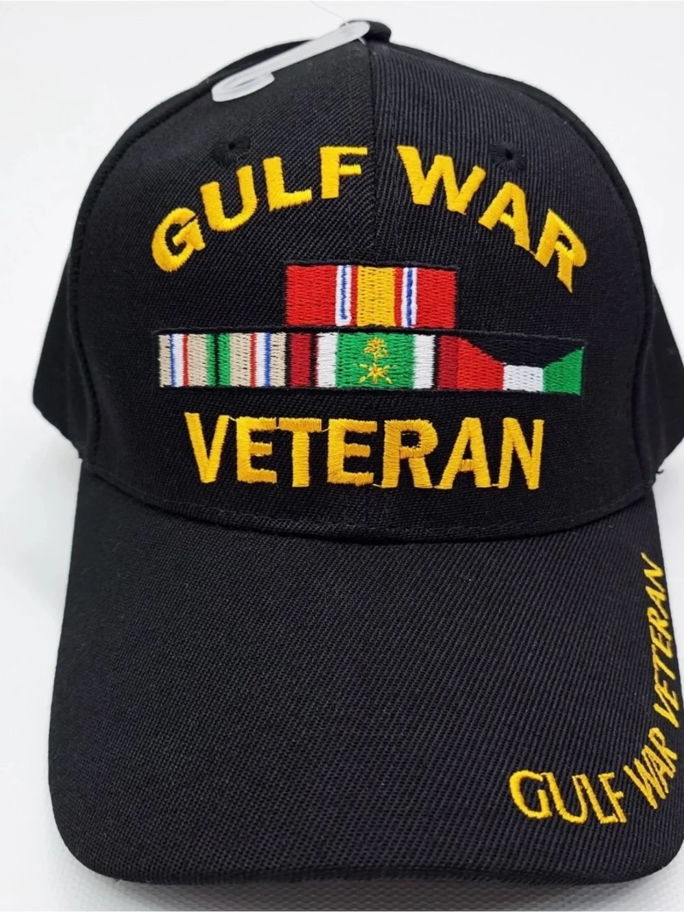 Gulf War Veteran Men's Ball Cap Hat Black Embroidered Acrylic